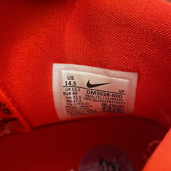 Nike Own Space AirZoom Sz14.5 Mens Red and White basketball sneakers - Picture 6 of 8